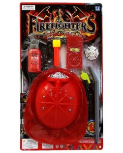 Детски комплект Raya Toys - Пожарникарски аксесоари