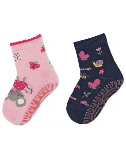 Детски чорапи със силиконова подметка Sterntaler - Мишле, 2-3 години, 2 чифта