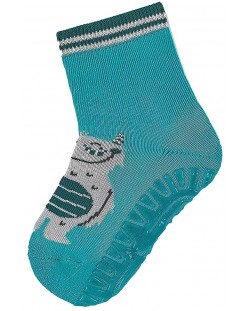 Детски чорапи със силикон Sterntaler - Fli Air, сив меланж, 21/22, 18-24 месеца