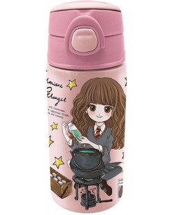 Детска бутилка от неръждаема стомана Graffiti Harry Potter Hermione - Със сламка, 500 ml