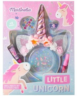 Детски комплект аксесоари за коса Martinelia - Little Unicorn, 6 части