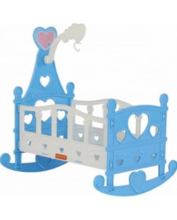 Детска играчка Polesie Toys - Легло за кукла Heart, синьо