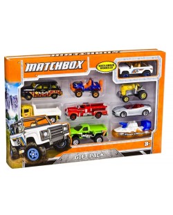 Детски комплект Mattel Matchbox - 9 колички, асортимент