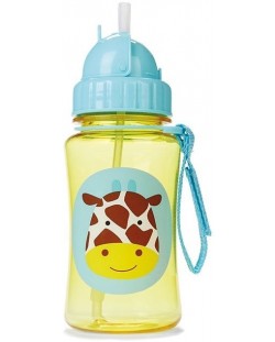 Детска бутилка със сламка Skip Hop Zoo - Жираф, 350 ml