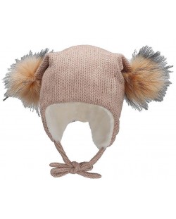 Детска зимна шапка с помпони Sterntaler - Момиче, 55 cm, 4-6 години