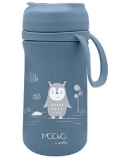 Детски термос със сламка Nuvita - 350 ml, Powder Blue