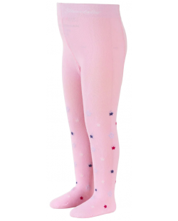Детски памучен чорапогащник Sterntaler - Звездички, 92 cm, 2-3 години, розов