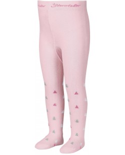 Детски памучен чорапогащник Sterntaler - С триъгълници, 86 cm, 18-24 месеца