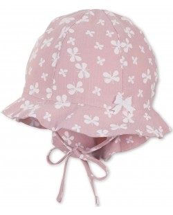 Детска лятна шапка с UV 50+ защита Sterntaler - С цветя, 45 cm, 6-9 месеца