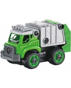 Детска играчка Buki - Боклукчийски камион с радиоуправление и отвертка