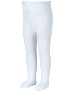 Детски памучен чорапогащник Sterntaler - Фигурален, 86 cm, 18-24 месеца, бял