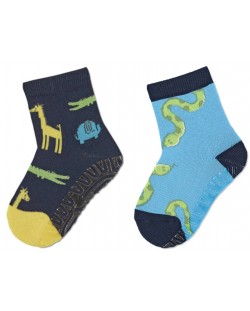 Детски чорапи със силиконова подметка Sterntaler - 17/18 размер, 6-12 месеца, 2 чифта