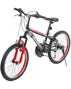 Детски велосипед Vision - Tiger, 20", 21 скорости, черно-червен