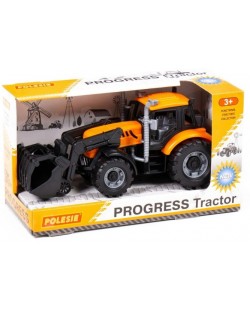 Детска играчка Polesie Progress - Инерционен трактор със затваряща се лопата