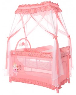 Детска кошара Lorelli Magic Sleep - Princess, розова