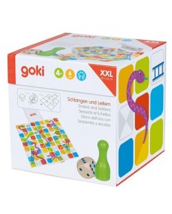 Детска игра XXL Goki - Змии и стълби в кубче