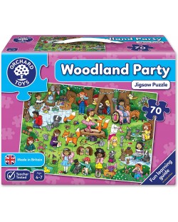 Детски пъзел Orchard Toys - Дървесно парти, 70 части