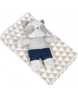 Детско одеяло с плюшена играчка Baby Matex - Carol, Панда