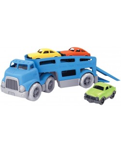 Детска играчка Green Toys - Автовоз, с 3 колички