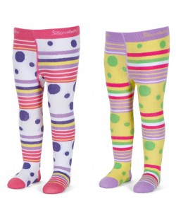 Детски памучни чорапогащници Sterntaler  - 2 броя, 80 cm, 8-9 месеца