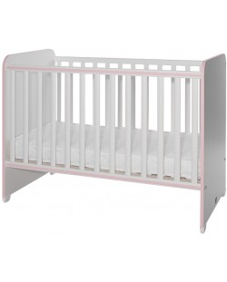Детско легло Lorelli - Sweet Dream, 60 x 120 cm, бяло и розово