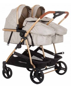 Детска количка за близнаци Chipolino Пясък - Дуо Смарт