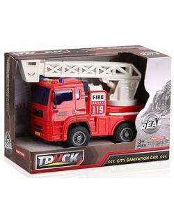 Детска играчка Ocie The Feel of Real - Пожарна със стълба, звук и светлина