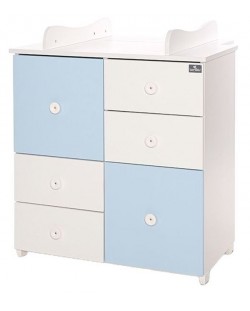 Детски шкаф Lorelli - New, бяло и синьо