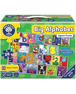 Детски пъзел Orchard Toys - Голяма азбука, 26 части