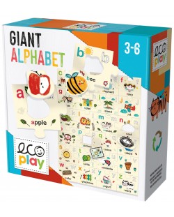 Детска игра Headu Ecoplay - Гигантска азбука с букви и думи