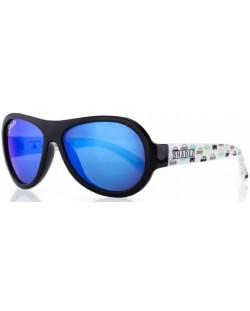 Детски слънчеви очила Shadez - 7+, черни с колички
