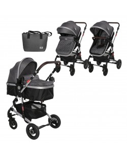 Детска количка Lorelli - Alba, Premium Set, Steel Grey
