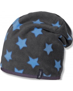 Детска поларена шапка Sterntaler - На звезди, 57 cm, над 8 години, черна