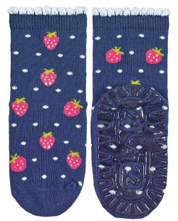 Детски чорапи със силиконова подметка Sterntaler - Ягоди, 21/22, 18-24 месеца