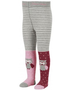Детски чорапогащник Sterntaler - С бухалчета, 86 cm, 18-24 месеца, сив