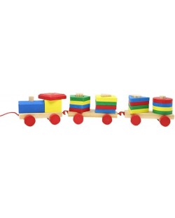 Детска играчка Toru Toys - Дървено влакче, 38 cm
