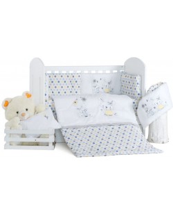Спален комплект Dizain Baby - Зайчета и точки, 4 части, 60 х 120