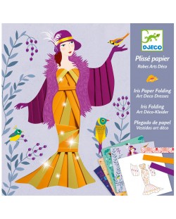 Детски комплект Направи сам от хартия Djeco - Разноцветни рокли