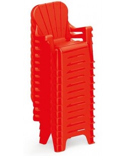 Детско столче Dolu - Червено, с облегалка