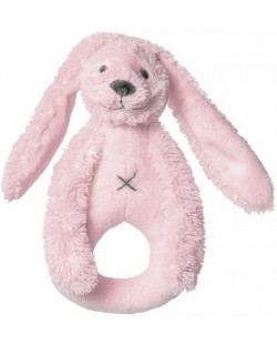 Дрънкалка Happy Horse - Зайчето Richie, розова, 19 cm