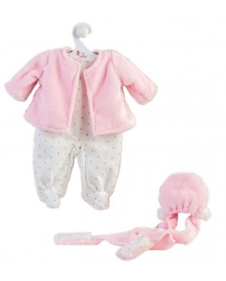 Дрехи за кукла Asi - Розово палтенце и шапка за кукла Мария, 43 cm