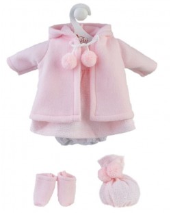 Дрехи за кукла Asi - Розово палтенце и шапка за кукла Коке, 36 cm