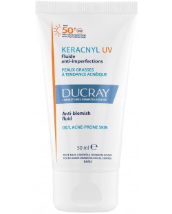 Ducray Keracnyl Флуид срещу несъвършенства UV, SPF 50+, 50 ml