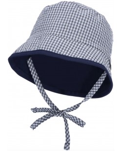 Двулицева детска шапка с UV 50+ защита Sterntaler - 45 cm, 6-9 месеца, тъмносиня