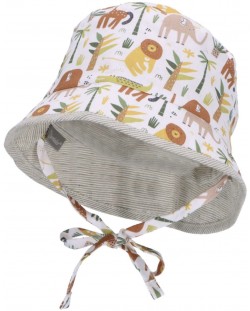 Двулицева детска шапка с UV 50+ защита Sterntaler - Джунгла, 45 cm, 6-9 месеца