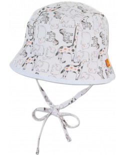 Двулицева детска шапка с UV 50+ защита Sterntaler - С животни, 49 cm, 12-18 месеца
