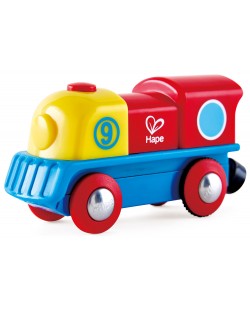 Дървена играчка Hape - Цветен локомотив
