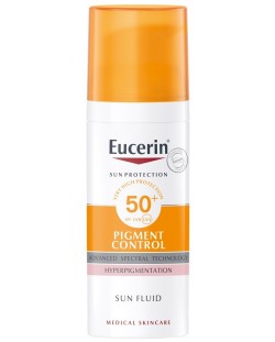 Eucerin Sun Слънцезащитен флуид за лице Pigment Control, SPF 50+, 50 ml