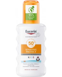 Eucerin Sun Слънцезащитен спрей за деца Sensitive Protect, SPF 50+, 200 ml