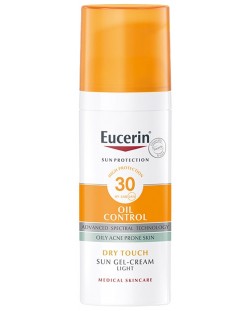 Eucerin Sun Слънцезащитен гел-крем за лице Oil Control, SPF 30, 50 ml